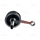 Колінвал на скутер Honda DIO 18/27 вал 12 мм MSU Тайвань, фото 3