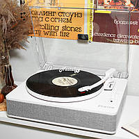 Вініловий програвач Fenton TT Classic Plus White з Bluetooth, USB з колонками, грамофон для вінілових дисків