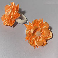 Резиночки для волосся з оранжевими квітами