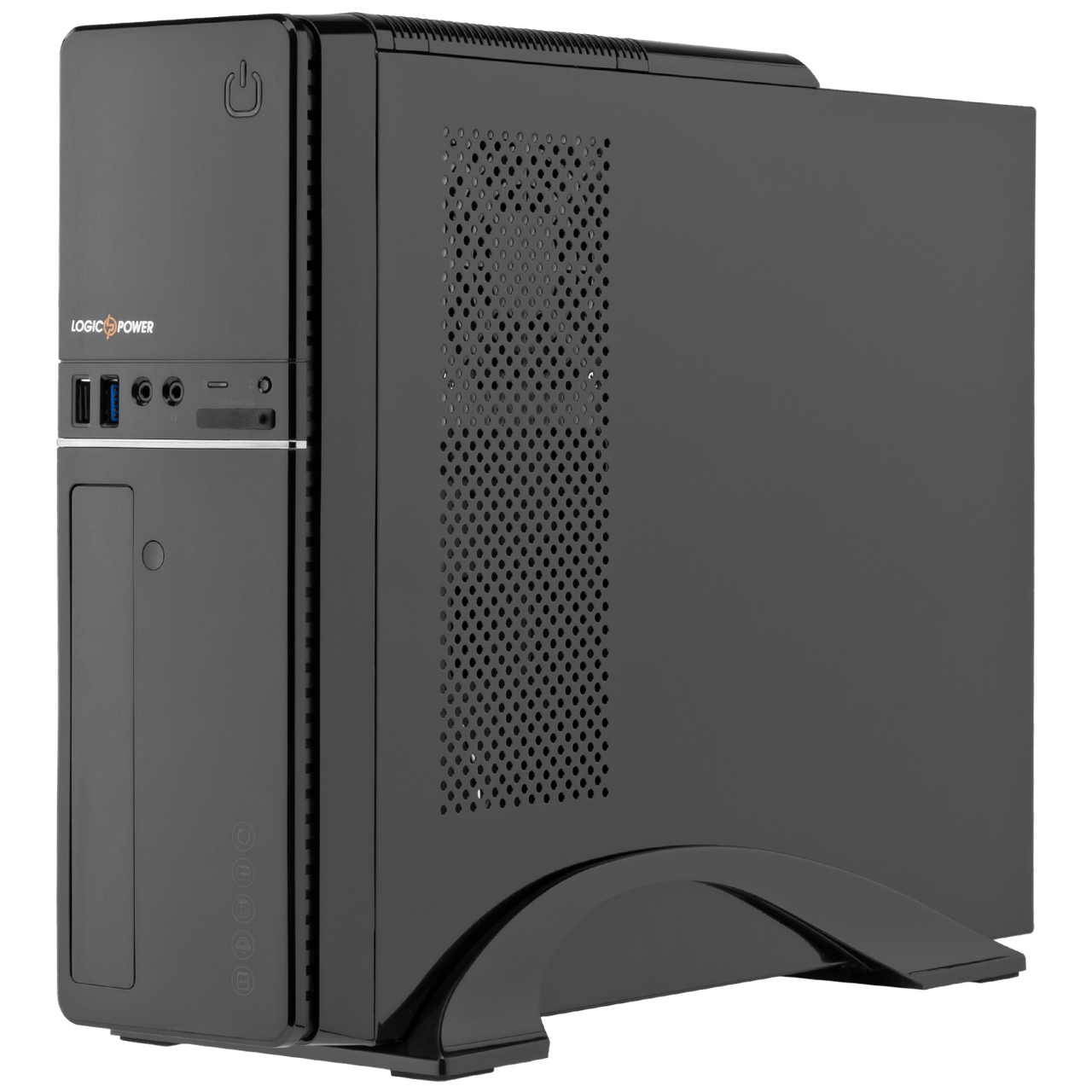 Корпус LP S607 BK 400W Slim 2хUSB 3.0, 1хUSB 2.0