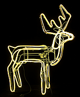 Фігура Новорічний Олень Світний із Поворотом Голови 120 см Гнучкий Неон Теплий Білий