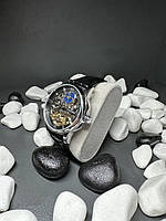 Мужские механические часы Форсининг Часы на руку с кожаным ремешком для парня Наручные часы Forsining