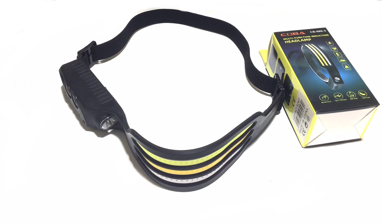 Світлодіодний ліхтарик з датчиком руху Led Headlamp CB-689-3, фото 1