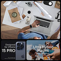 Чохол Spigen для Apple iPhone 15 Pro Ultra Hybrid MagFit, Gold, фото 3