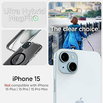 Чохол Spigen для Apple iPhone 15 Ultra Hybrid MagFit, Black, фото 4