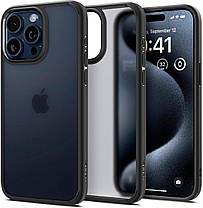 Чохол Spigen для Apple iPhone 15 Pro Ultra Hybrid, Frost Black, фото 2