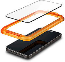 Захисне скло Spigen для Apple iPhone 15 Pro Max Glas.tR AlignMaster FC Black (2P), фото 4