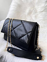 Сумка женская вечерняя нарядная черная дамская сумочка на цепочке сумки женские
