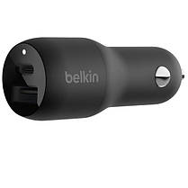 Зарядний пристрій автомобільний Belkin 37Вт USB-A/USB-C PD PPS, чорний, фото 3