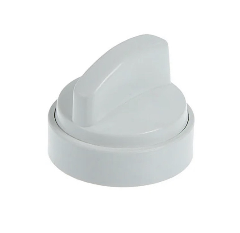 Ручка регулювання біла для газової плити Nord (старого зразка)