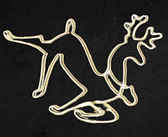 Фігура Новорічний Олень Світний на Стіну 80 см Гнучкий Неон Теплий Білий