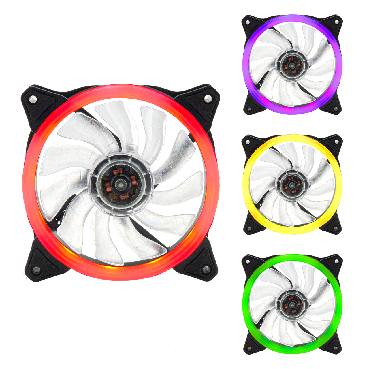 Вентилятор 3pin + 4 pin 120 мм (Molex живлення) LP 12 RGB (8800)