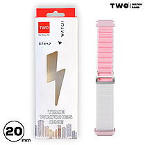 Ремінець Alpine loop для Samsung 20 мм Рожевий з білим, фото 2