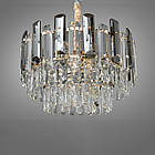 Сучасна кришталева люстра на 6 ламп Е14 колір каркасу золото D-9916-450SG, фото 4