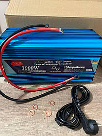 Перетворювач напруги — інвертор чиста синусоїда з вольтметром 12 220 Wimpex 3000w із зарядкою, UPS, ДБЖ