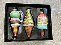 Набор новогодних елочных игрушек "Мороженое"