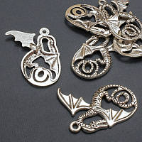 Фурнітура підвіска Дракон d-24х36мм+- фасування 20грам 6шт. (+ -) купити біжутерію дешево оптом в інтернеті