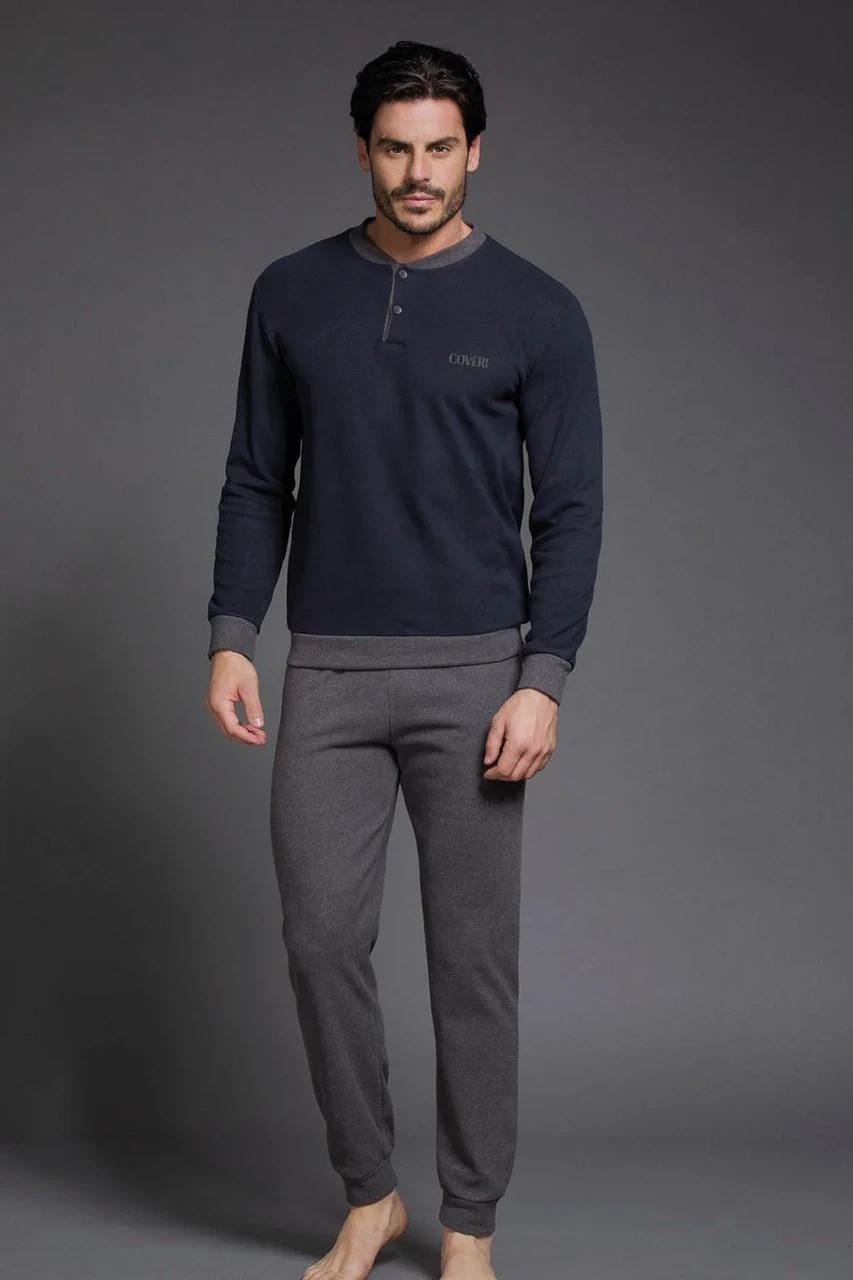Чоловіча тепла піжама Enrico Coveri EP2110, фото 1