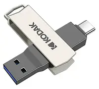 USB накопитель (флешка) Kodak 64GB Type-C + USB Metal Dual K273