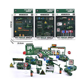 Набір машинок "Військова техніка" в кор-ці,24,5х15,3х4,6см,3 види №HS-A(72)(144) КІ