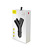 АЗУ Baseus Y type dual USB+cigarette lighter extended car charger 3.1 A CCALL-YX01 Black, фото 6