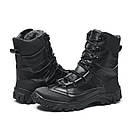 Зимові берці шкіряні військові чорні Арт-106, фото 2