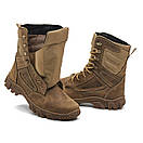 Берці демісезонні шкіряні Берці осінні койот Берці тактичні койот, фото 3