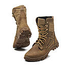 Берці демісезонні шкіряні Берці осінні койот Берці тактичні койот, фото 9