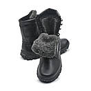 Зимові берці шкіряні військові чорні Арт-103, фото 2