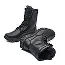 Зимові берці шкіряні військові чорні Арт-103, фото 3