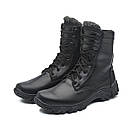 Зимові берці шкіряні військові чорні Арт-103, фото 7