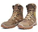 Берці військові шкіряні зимові на мембрані Gore-Tex койот Арт-802, фото 7