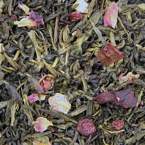 Зелений ароматизований розсипний чай Зелений з журавлиною 250 г