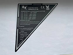 Наклейка 154x142mm на сітку колонку EV Electro Voice