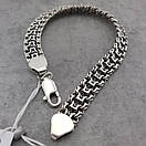 Чоловічий срібний браслет Фараон. Широкий браслет на руку срібло 925 Трактор 24 розмір см, фото 7