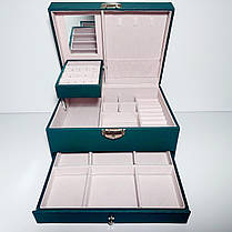 Шкатулка для прикрас шкірзамінник купити оптом, фото 4