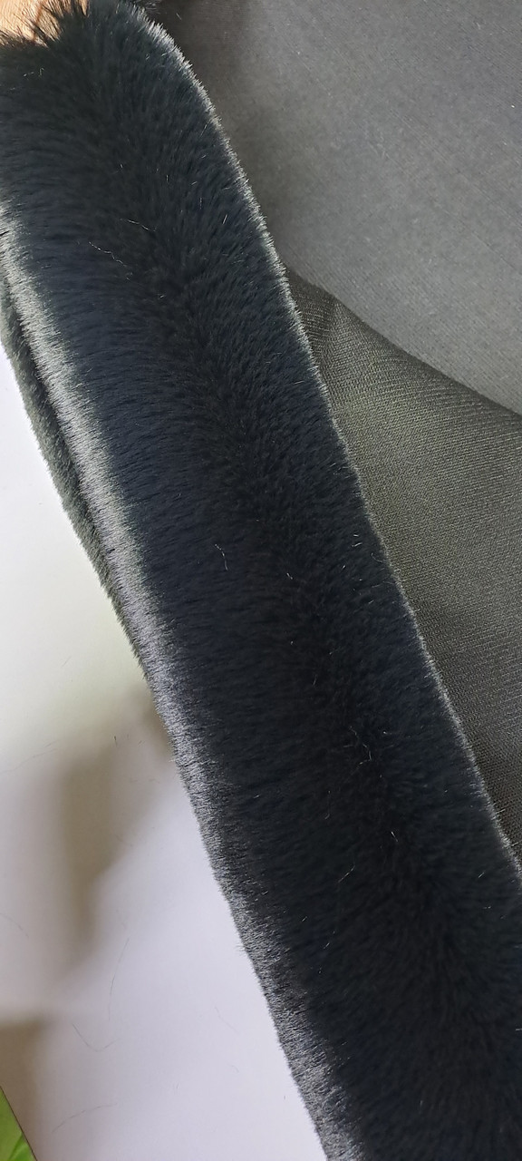Опушка из эко меха (искусственный кролик) черная (80 см) - фото 4 - id-p2027828190
