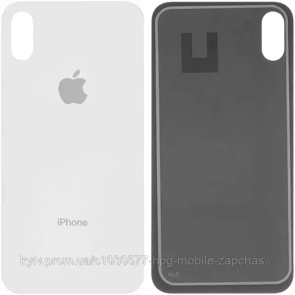 Задня панель корпусу (кришка акумулятора) для Apple iPhone X, не потрібно знімати скло камери, оригінал Білий, фото 1