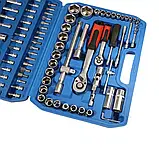 Набір універсальних інструментів з головками 1/4" і 1/2", що включає 94 предмети з шестикутними гранями, фото 6