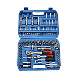 Набір універсальних інструментів з головками 1/4" і 1/2", що включає 94 предмети з шестикутними гранями, фото 9