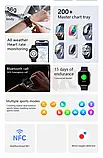 Наручний годинник Smart V9 PRO MAX 2 ремінця , Smart-годинник пульсометр, знімний ремінець, будильник, фото 10