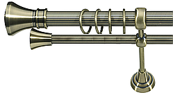 Карниз для штор подвійний ø 25+16 мм, наконечник Люксор