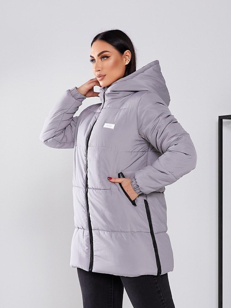 Куртка коротка зимова/жіноча куртка арт. А060 сірий