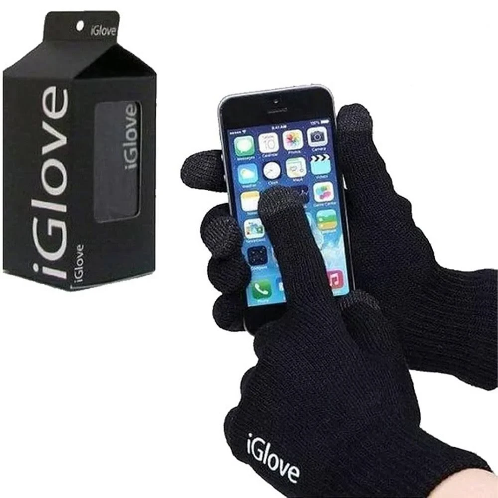 Рукавички для смартфона iGloves, Чорні / Теплі рукавички з сенсорними пальцями / Сенсорні рукавички