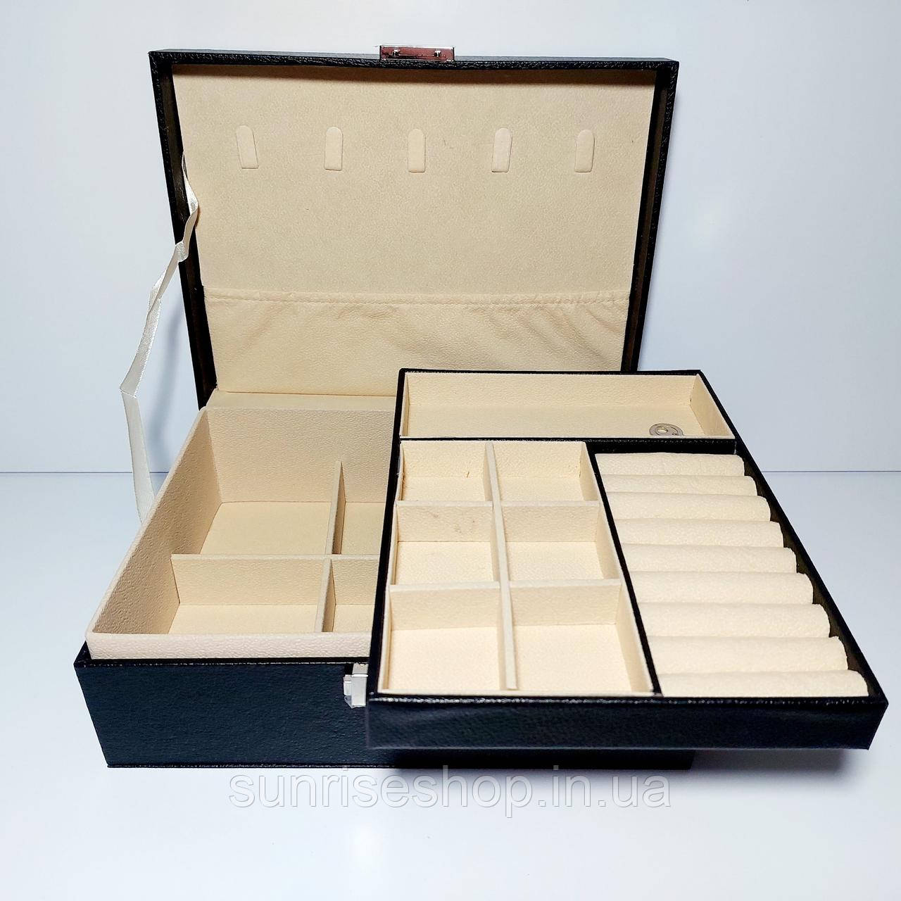 Шкатулка для прикрас шкірзамінник купити оптом