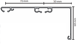 Дворядний профіль для штор на шнуровому керуванні з декоративною фасадною планкою, фото 4