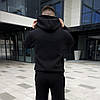 Чоловіча кофта Nike Jordan чорна на флісі худі Найк Джордан толстовка, фото 6