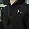Чоловіча кофта Nike Jordan чорна на флісі худі Найк Джордан толстовка, фото 4