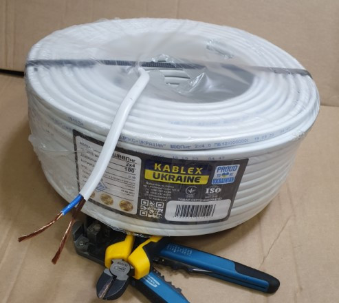 Кабель, провід ШВВП 2х2,5 Одеса Каблекс (кратно 5м) ПОВНОМІРНИЙ, фото 1