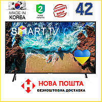 Телевизор Samsung Smart TV 4K 2023 год Ultra HD, LЕD, IPTV, T2 42 дюйма WIFI Сборка Корея Самсунг Андроид 13